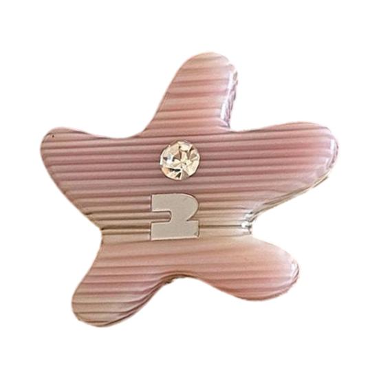 Girl Hairpin Acetic Acid Starfish Shape Hair Clip Stable Anti-Slip Design Side Bang Hair Pin Lightweight Hair Accessory