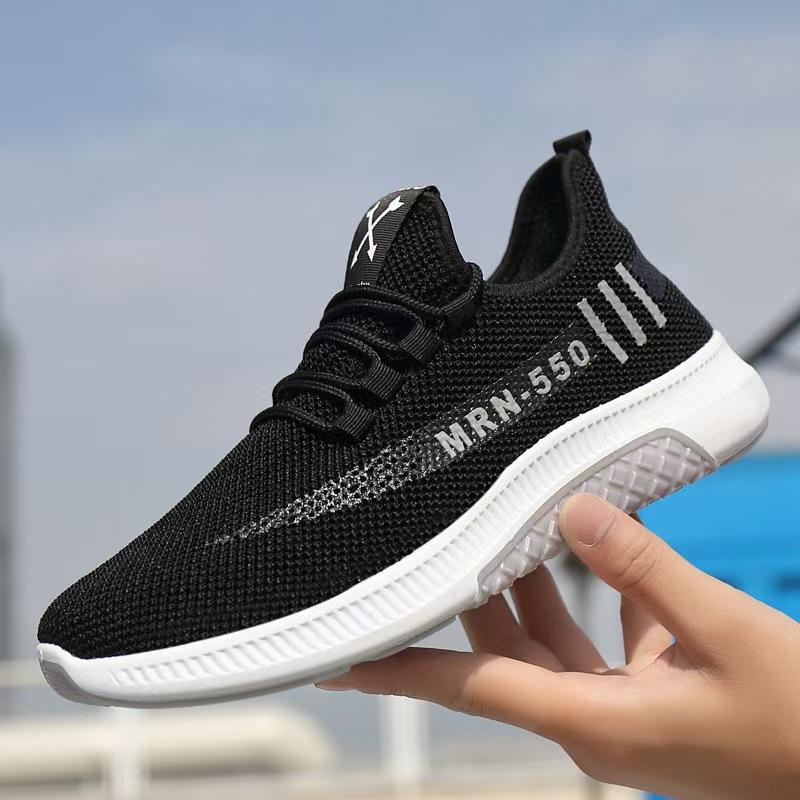 Men s shoes new shoes new running men s walking shoes casual sports breathable fly-woven shoes men 44