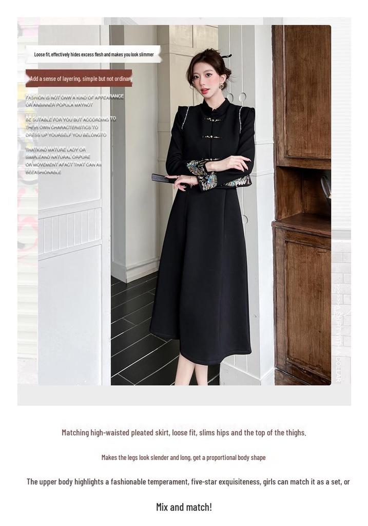 2026 Spring New Arrival: Embroidered Retro Dress & Heavy Embroidered Vest in Chinese National Style