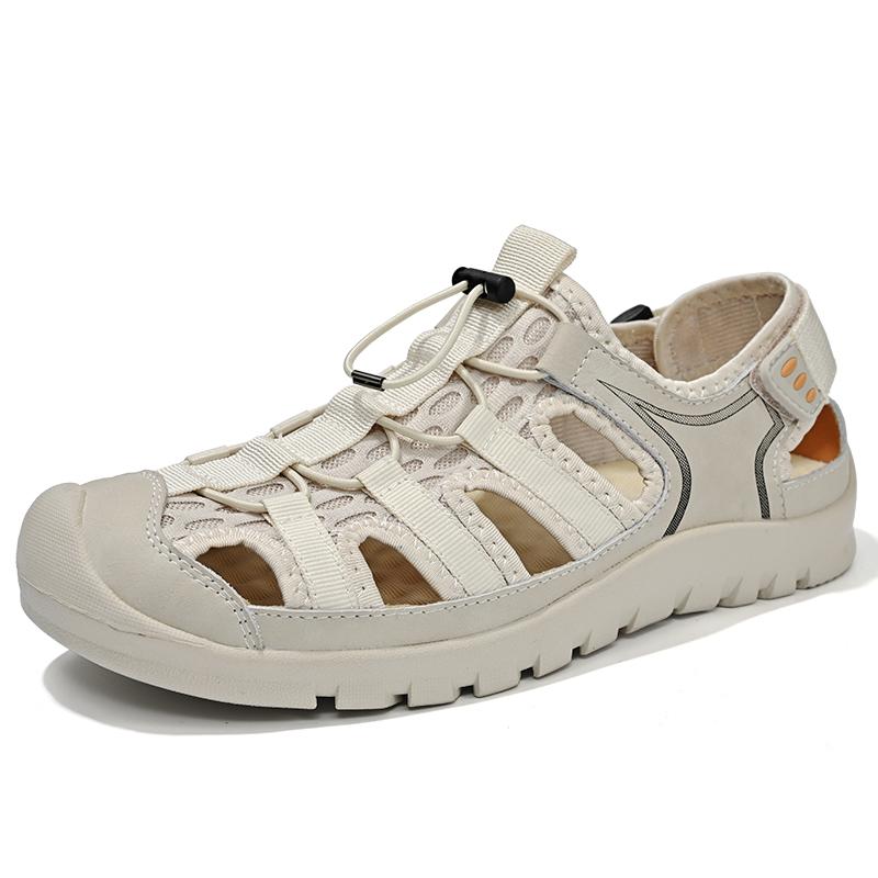 Fashion Leisure Walk Mens Casual Summer Shoes Outdoor Breathable Beach Shoes Fashion Sport Sandals All-match Hollow Out Flats Sneakers