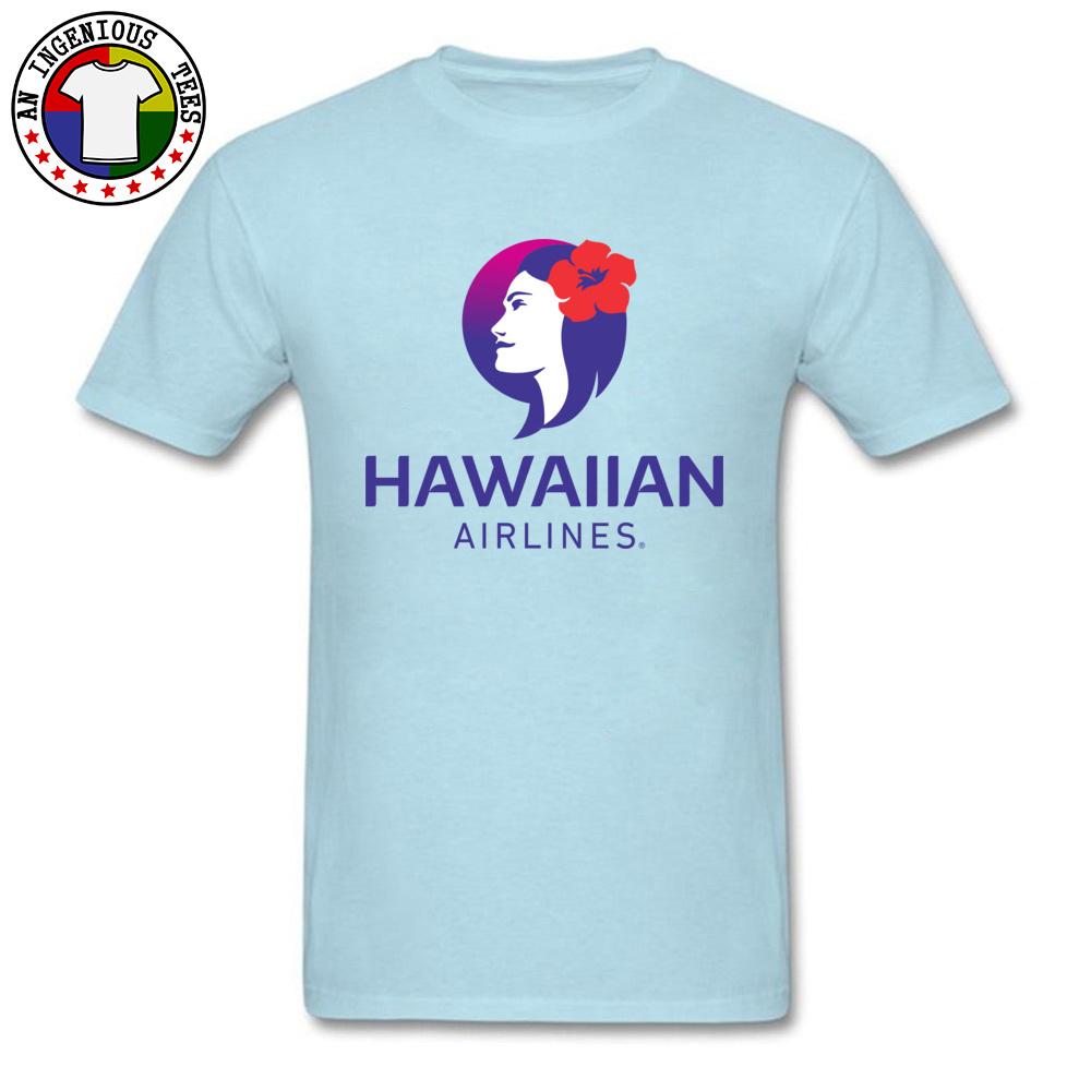 Hawaiian Airlines Print Tshirts Lovers Day 100 Cotton Crew Neck Male T Shirt Funny Tshirt Prevailing Short Sleeve Top Tshirt