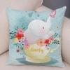 Cute Cartoon Giraffe Fox Reindeer Pillow Cover Nordic Children's Room Decoration Sofa Home Animal Cushion