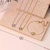 Fashion Charm Bracelet Gold Plated Stainless Steel with Heart and Zircon High Quality Jewelry Unisex Gift