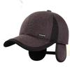 Hat Men's Winter Fleece Ear Protector Warm Cap Dad Grandpa Outdoor Cold Baseball Cotton Hat