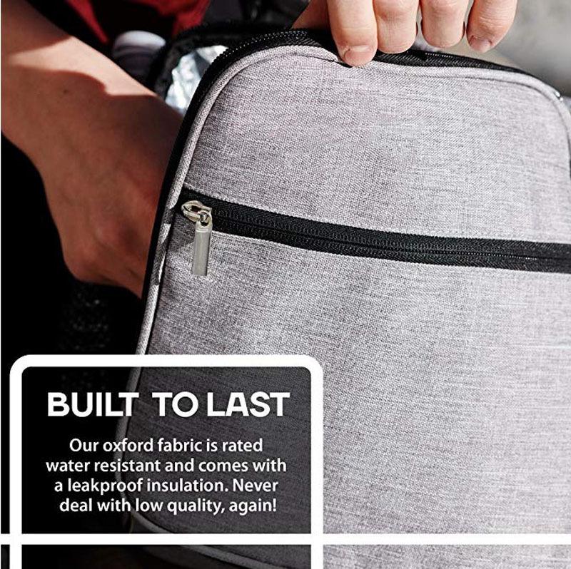 Insulated Oxford Picnic Lunch Bag with Ice Pack