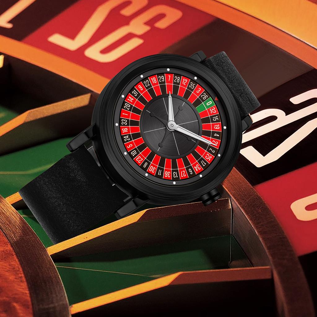New Fashionable Creative Rotating Wheel Dial Men Watch Luminous Waterproof Quartz Watches Relojes Para Hombres