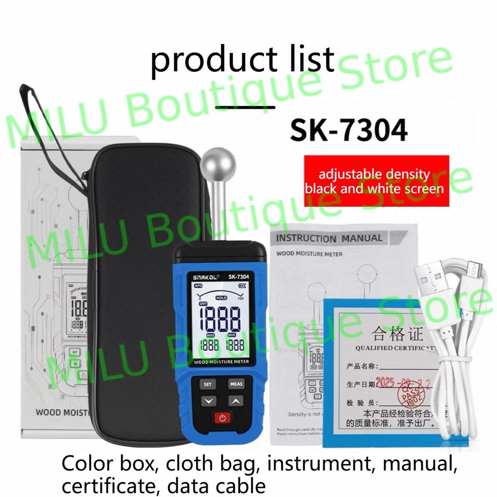 SNAKOL Pinless Wood Moisture Meter Digital Hygrometer Non-contact Timber Damp Detector Wall Humidity Tester Type-C Rechargeable