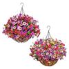 Artificial Flowers Basket Flower Centerpieces DIY Chain Flower Pot Hanging Plant Plant Hanger for Lawn Porch Garden Yard Home