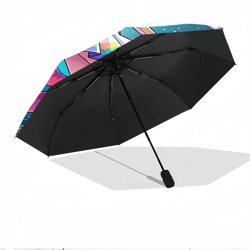 Sailor Moon Print Automatic Open Close Umbrella, Portable Foldable Umbrella, for Outdoor Commute Camping Trip, Ideal Birthday Gift