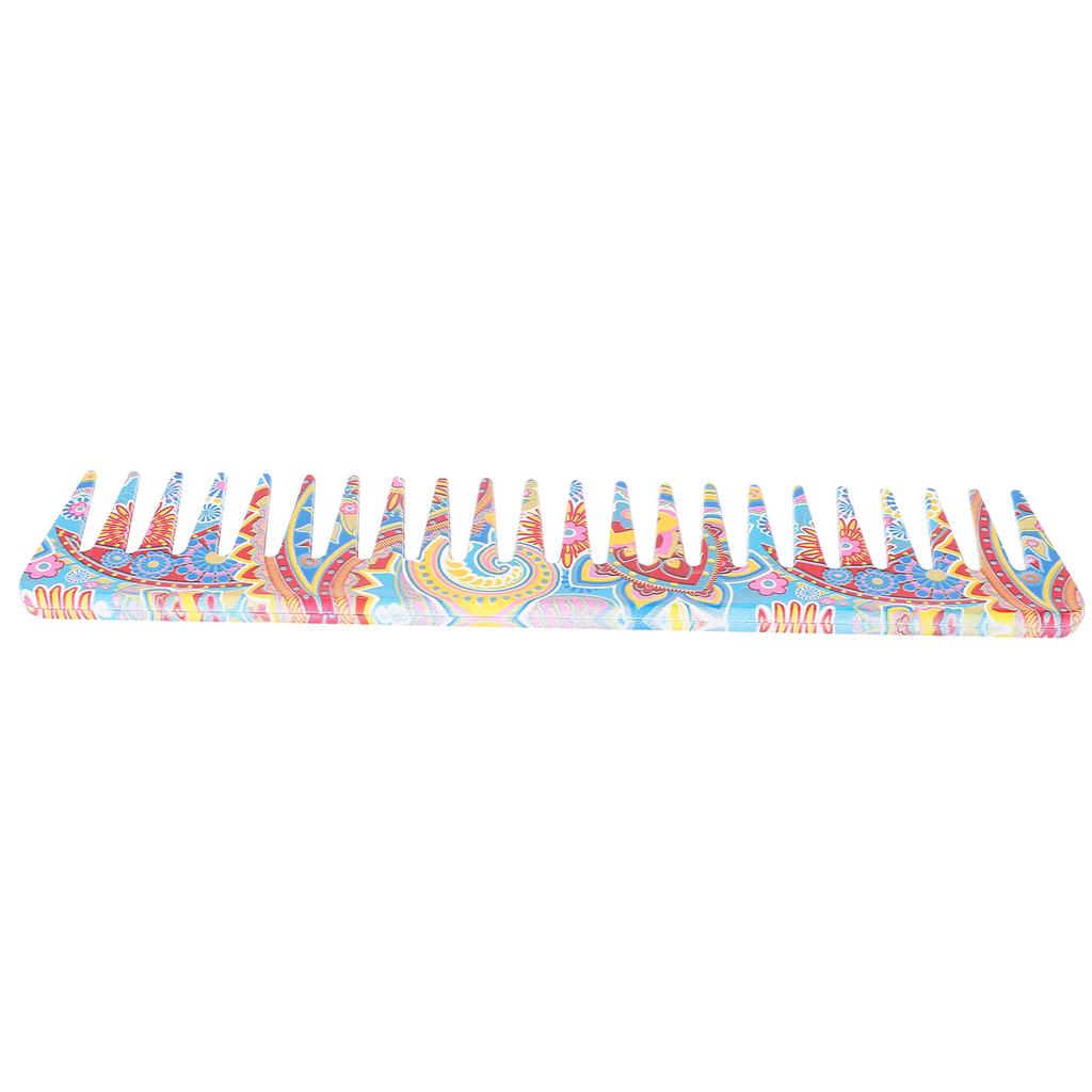 Wide Tooth Comb Exquisite Pattern Travel Portable Hair Detangling Comb Styling Tool for Wet Dry Hair