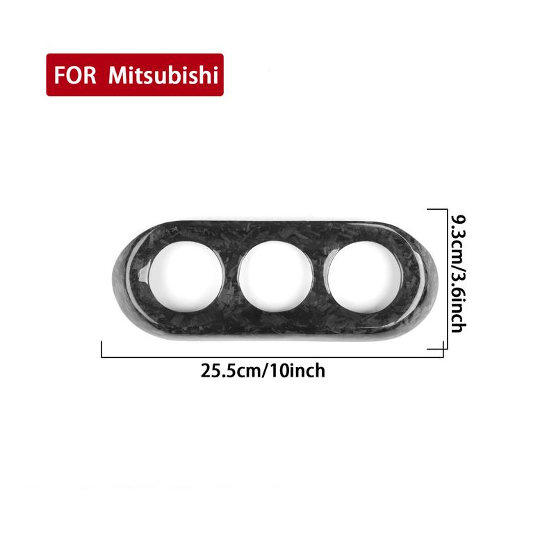 For Mitsubishi Lancer EVO 10th 2008-2015 Real Carbon Fiber Central Air Conditioning Knob Panel Cover Car Accessories Decorative