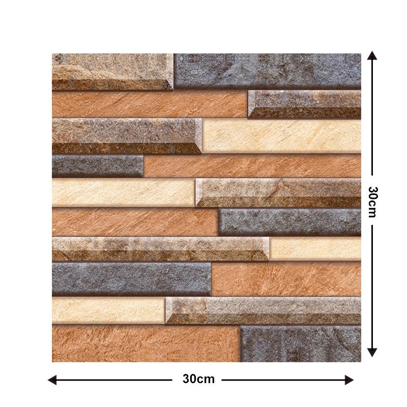 10pcs 3D Peel and Stick Wallpaper,Faux Stone Tiles Stickers,Self-Adhesive Brick Grain Wall Paste,for TV Background Home Decor