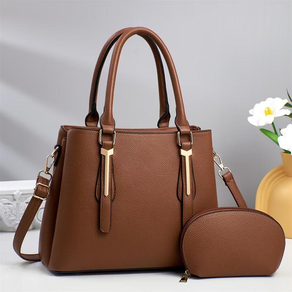 Large Capacity Business Tote Bag With Zipper And Inner Compartments For Women