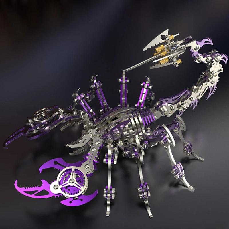 Movable Simulation Scorpion Precision Mechanical Toy Metal Assembly Model 3D Puzzle Creativity DIY Manual