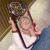 New Fashion Glitter Diamond Transparent Case For 17 16 15 14 13 11 12 Pro Max Funda Magnetic Wireless Charge Bumper Cover