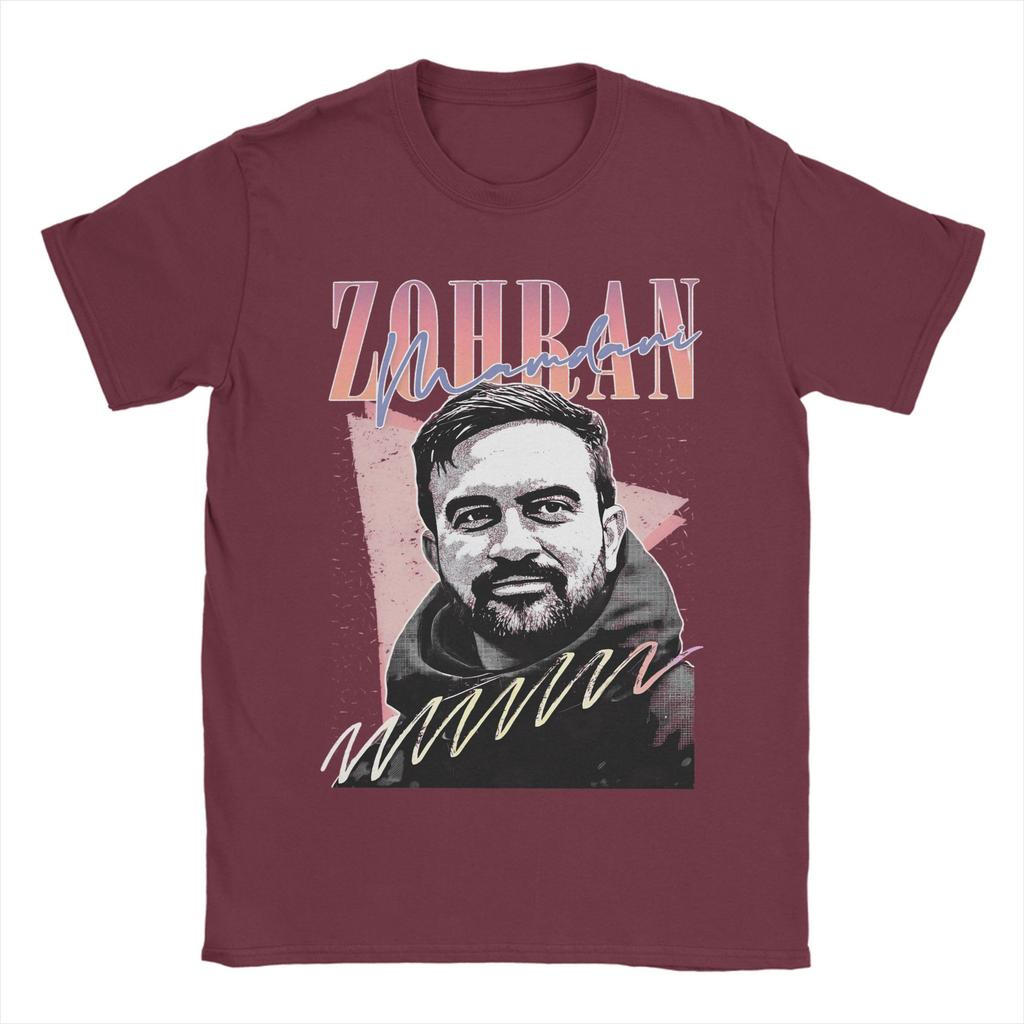 Zohran Mamdani T-Shirt for Men Vintage Cotton Tees O Neck Short Sleeve T Shirt Plus Size Clothing