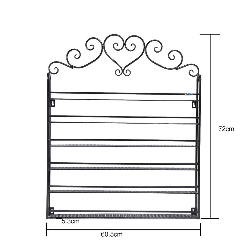 2Colors 6Tiers Polish Wall Rack Organizer Nail Beauty Display Tool Bottle Holder Shelf Stand