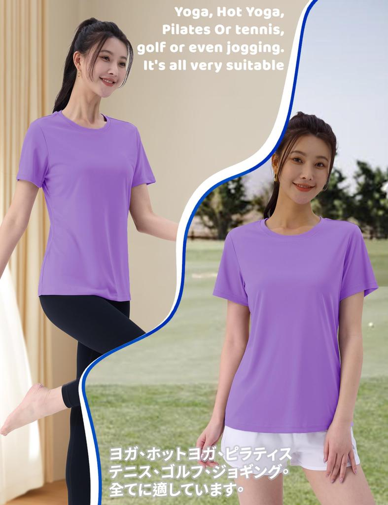 TACVASEN Short Sleeve Round UPF Summer Training Light Size 3XL Women's T-Shirt, Quick-Drying, Cooling, Stretch, Neck, 50+, Lightweight, Outerwear,