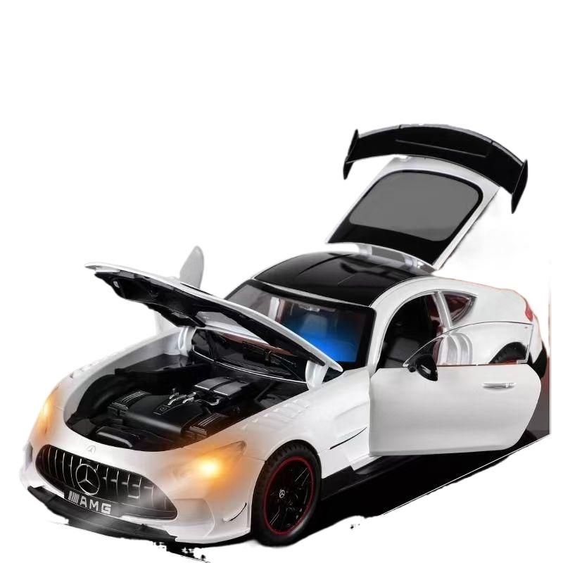 1/18 BENZ AMG cool sports car alloy model, cool sound and light, simulated interior, restore details, exquisite desktop ornaments