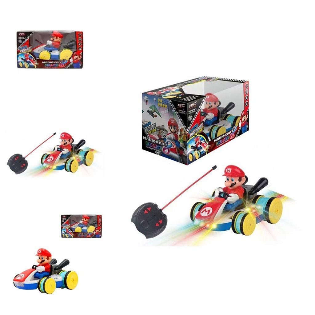 Mario Remote Control Car Cool Stunt Vehicle With Lights And Music Super Mario Kart Toy Plastic)