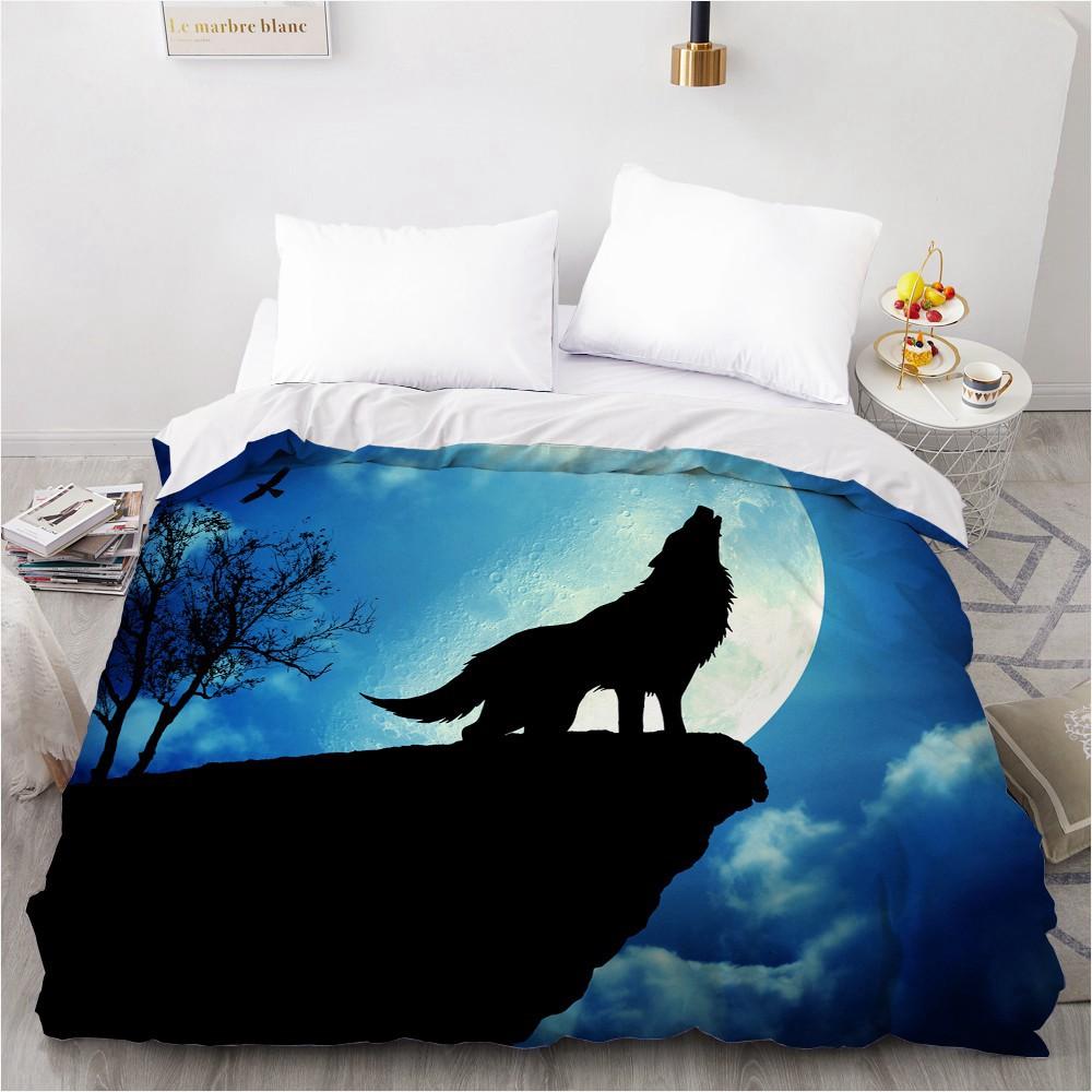 

3D HD Digital Printing Custom Duvet Cover,Comforter/Quilt/Blanket case Queen King Bedding 240x220 ,Bedclothes Animal Gray wolf 140x200cmx1pc