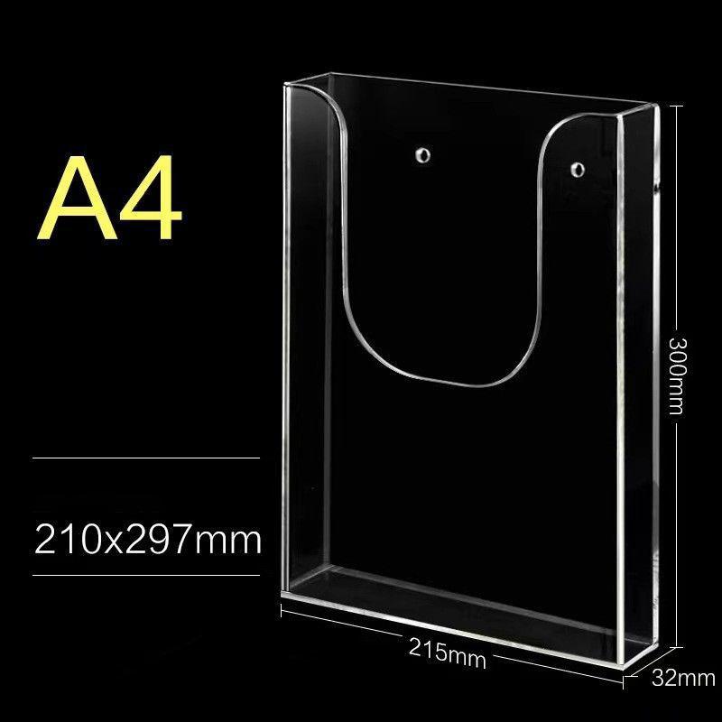 A4/A5 Clear Hanging File Organizer,Wall Mounted Mail Paper Document Folder Holder,Clipboard Storage Organization Magazine Rack