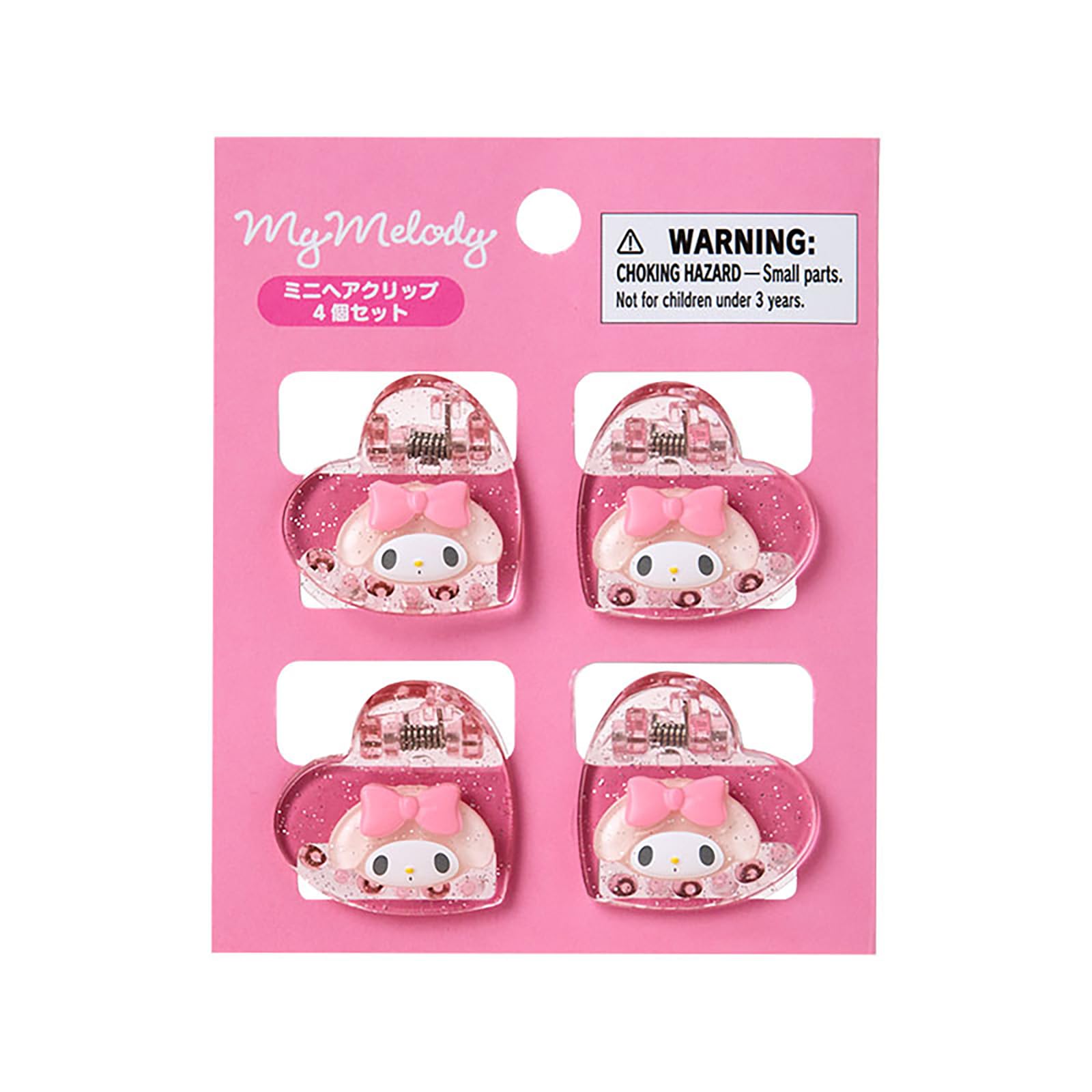 Sanrio Mini Hair Clips Set of 4 My Melody ABS Resin Ages 3 and Up 159077