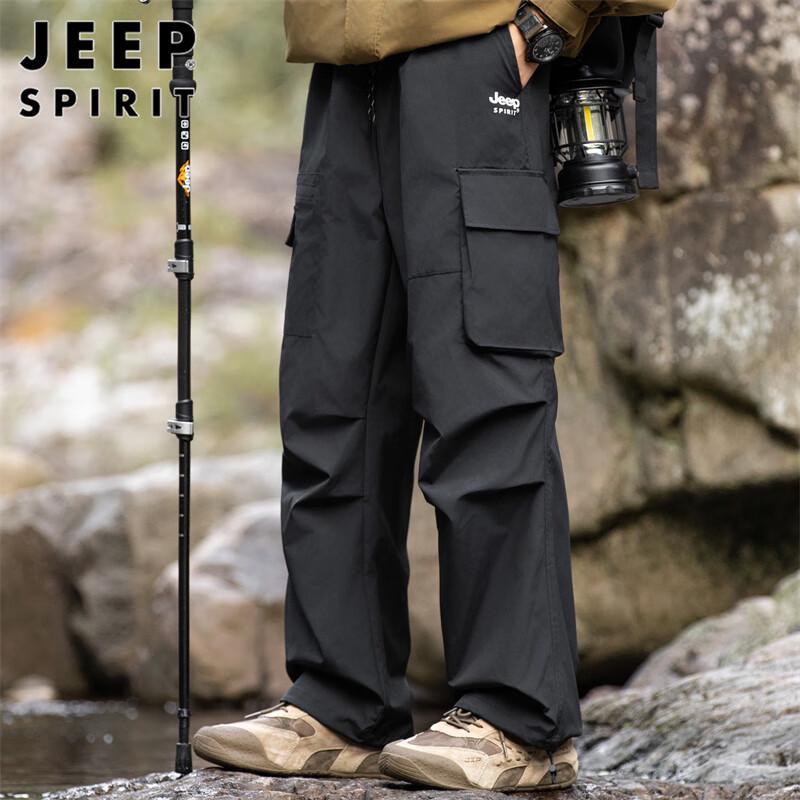 JEEP SPIRIT Men's Loose Straight Cargo Pants