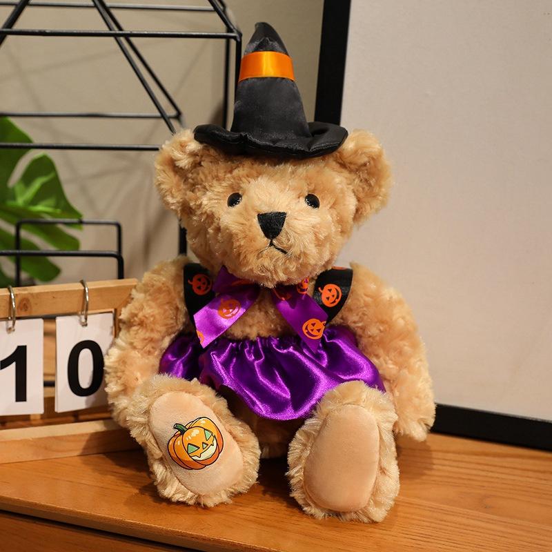 Witch Bear Hug Bear Doll Plush Toy Hooded Teddy Bear Doll Ragdoll Halloween Gift
