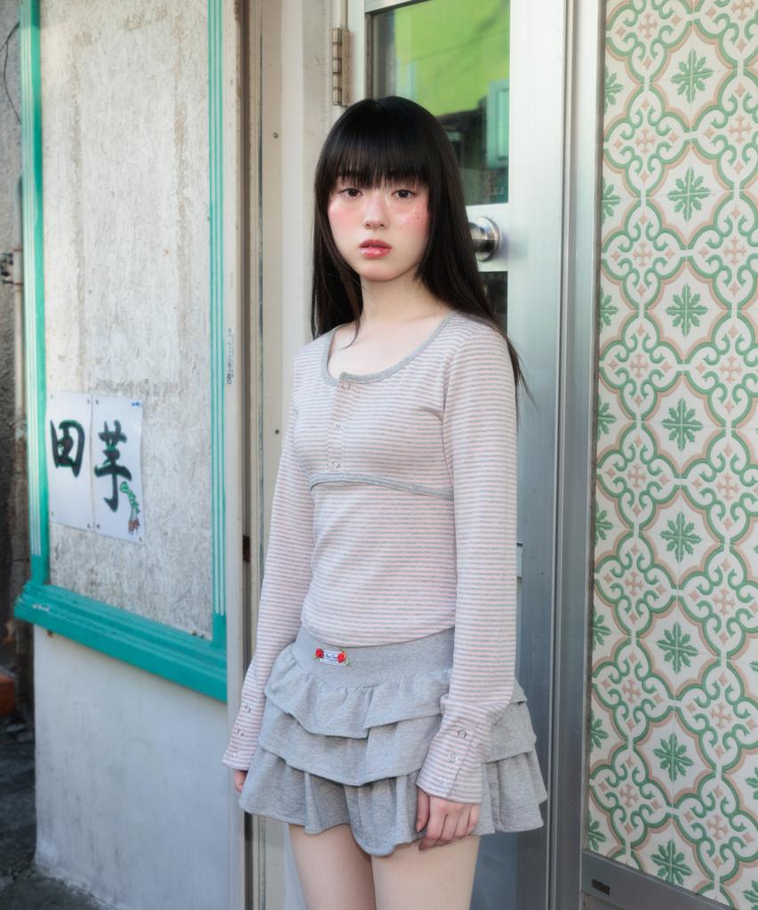 Rose Franz Rose Cancan Mini Skirt [Gray]