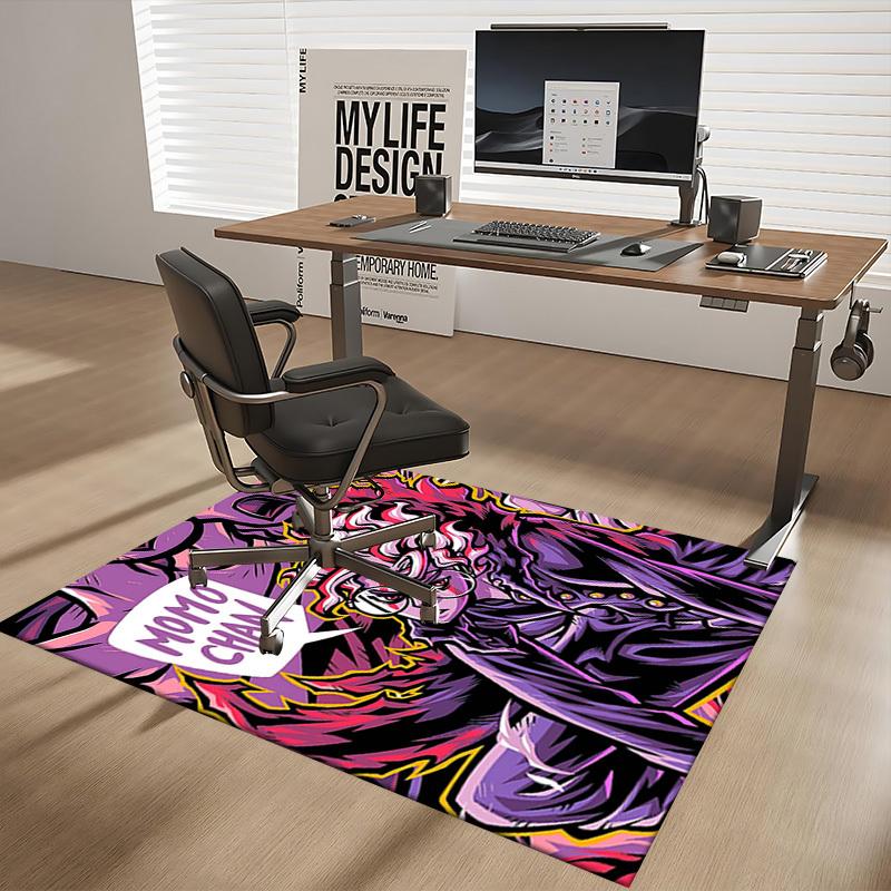 1pc Anime Cartoon Design Office Chair Mat - Momo Chan Themed Non-Slip Carpet for Home Decor, Suitable for All Seasons and Perfect as a Gift.U081