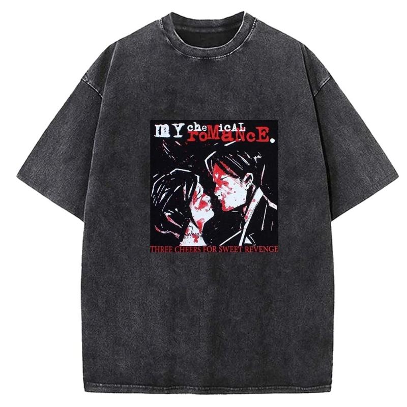 

2025 Summer My Chemical Romance Mcr Dead Men s T-Shirt Parade Punk Emo Rock Fashion Y2K Top Female Oversized T Shirt Clothing S