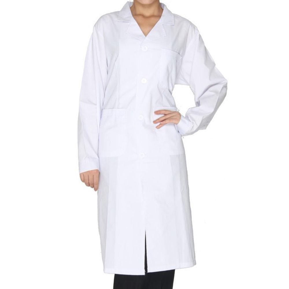 Clothes Work Doctor Nurse White Long Sleeves Men And Women In A Variety Of Sizes