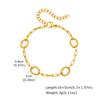 Modisches 18 Karat Vergoldetes Klobiges Ovales Gliederketten Armband aus Edelstahl für Damen, Luxuriöser Minimalistischer Wasserdichter Schmuck Geschenk