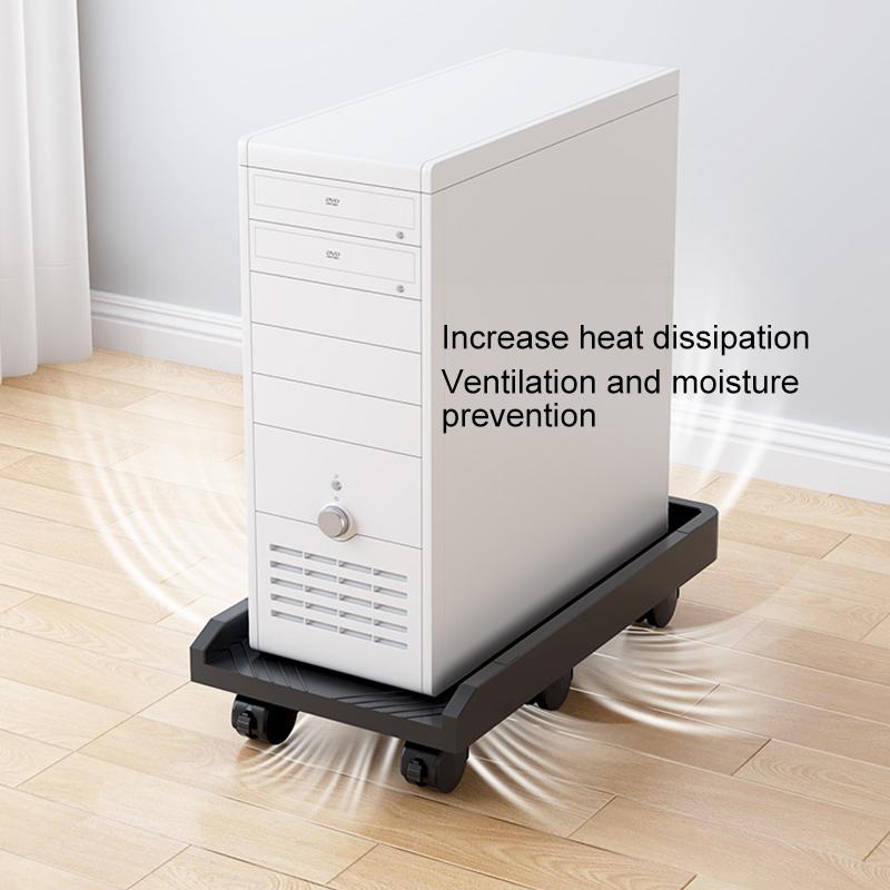 1pc CPU Stand Home Office Accessories Under Desk Holder Heavy-Duty CPU Holder Computer Case with 4 Caster Wheels Mobile