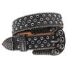 Women's European & American Rhinestone Skull Snake Skin Leather Belt - Extended Denim Style