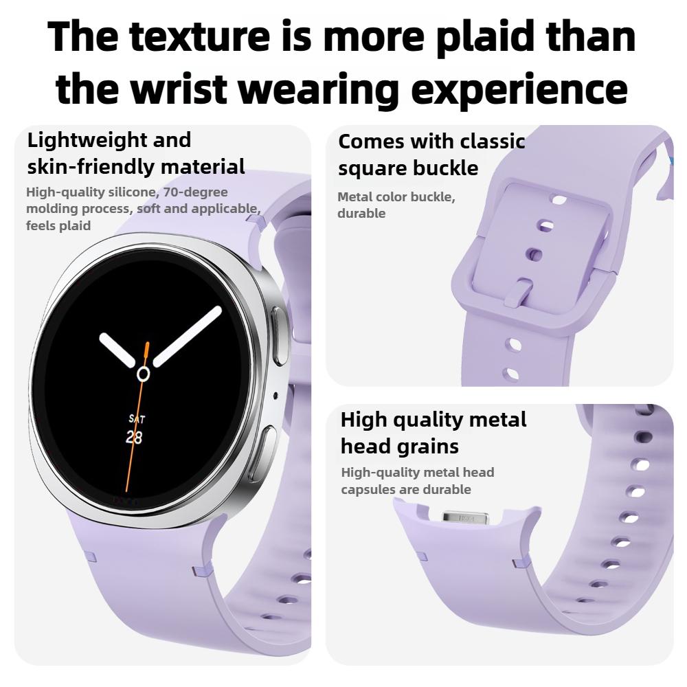 Breathable Silicone Straps For Samsung Galaxy Watch 8 44mm 40mm Classic 46mm Replacement Sport Bracelet Correa for Galaxy Watch Accessories