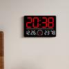 LED Digital Clock Auto Time Sync Large Display with 2 Alarm and Countdown Functions Temperature Display for Home Office