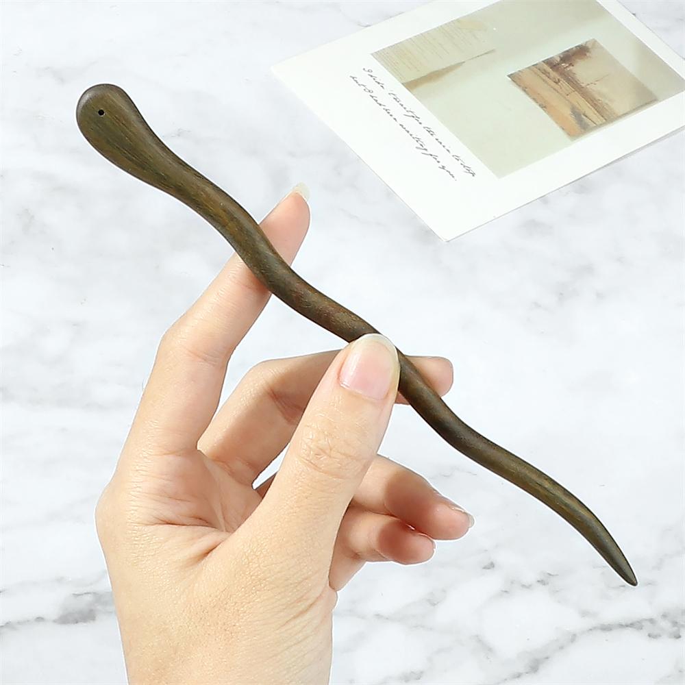 12 Styles Chinese Vintage Hairpins Green Sandalwood Ethnic Hair Sticks Women Girls High Quality Hairstyles Hair Accessories Gift