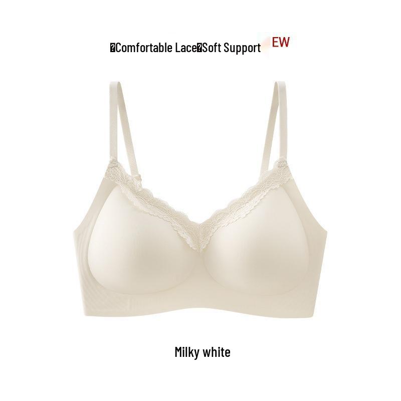 Soft, Skin-Friendly Seamless Bra: Side Support & Enhanced Gathering for Women, No Underwire, High Elasticity