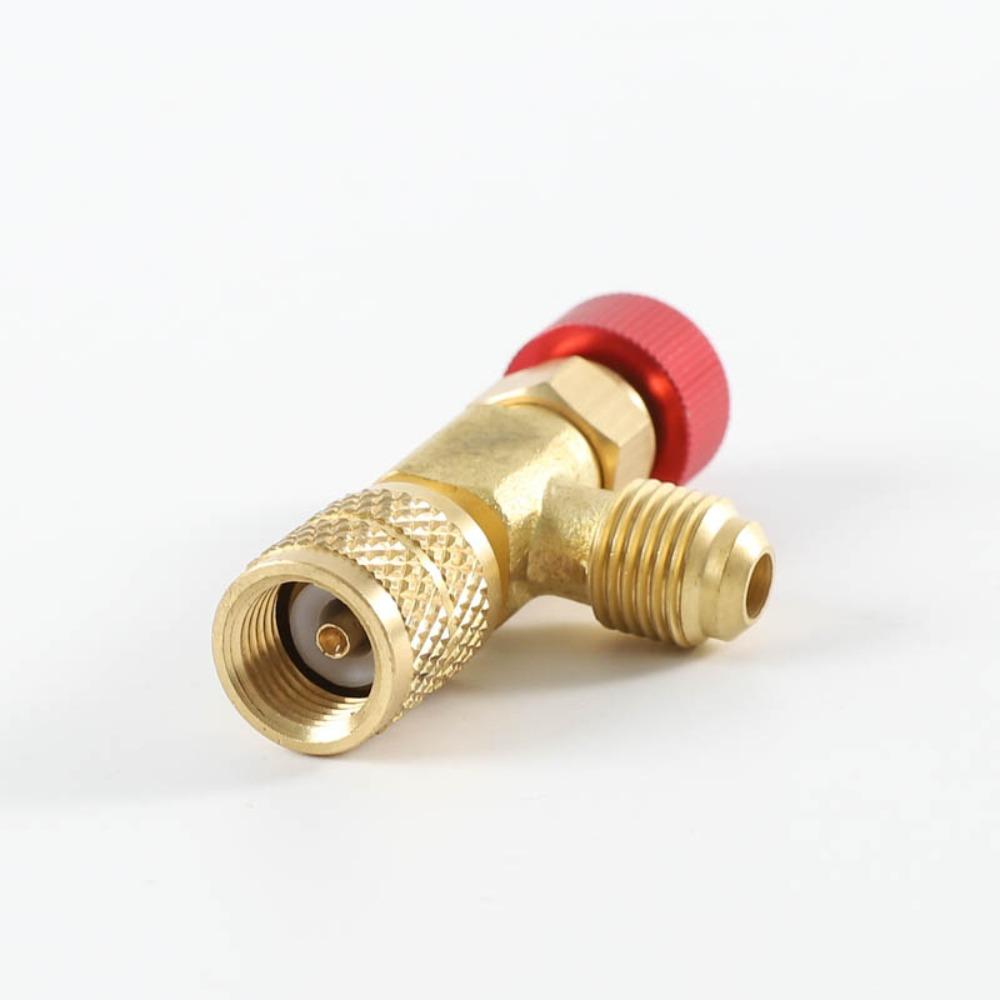 Flüssigkeitssicherheitsventil R410A R22 Klimaanlage Kältemittel Werkzeug 1/4 "Sicherheitsadapter Klimaanlage Reparatur und Fluorid