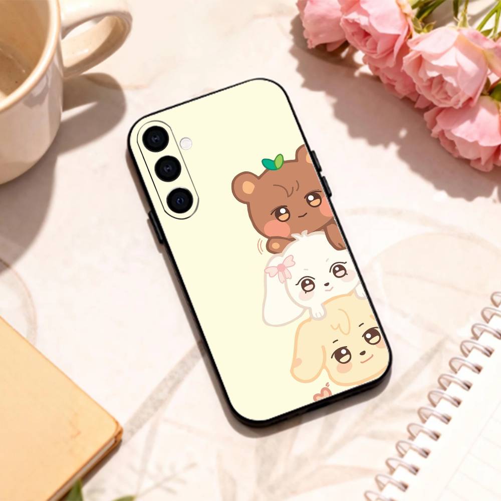 C-Cute A-ANITEEZ phone Case For Samsung Galaxy A73,A72,A71,A70,A53,A52,A51,Others Soft Black Shell