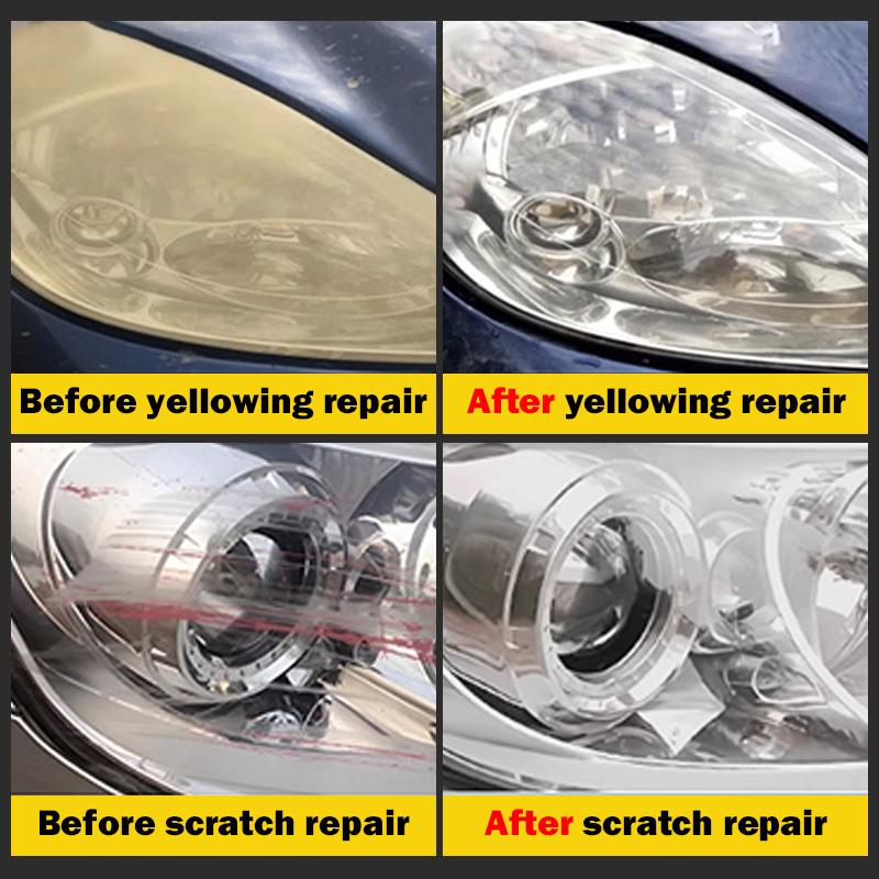 Car Headlight Restoration Polishing Kits Headlamp Scratch Remover Repair Cleaning Paste Remove Oxidation Headlight Polish Liquid