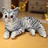 3D Cat Plush Toy Throw Pillow - Cute Stereo Cat Doll for Kids' Birthday Gift
