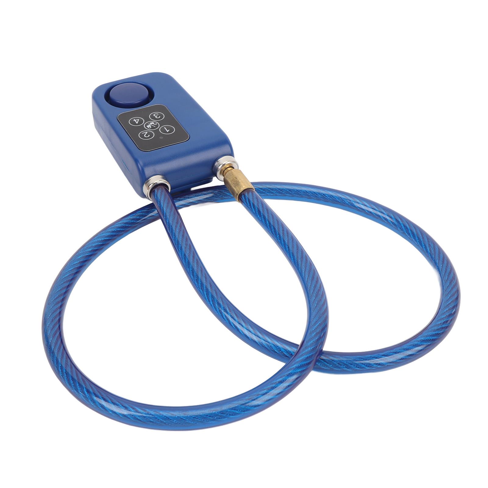 

Motorcycle Password Lock Keyless Loud Volume Anti Theft Alarm Low Power Alert Rain Proof Password Security Lock for синий