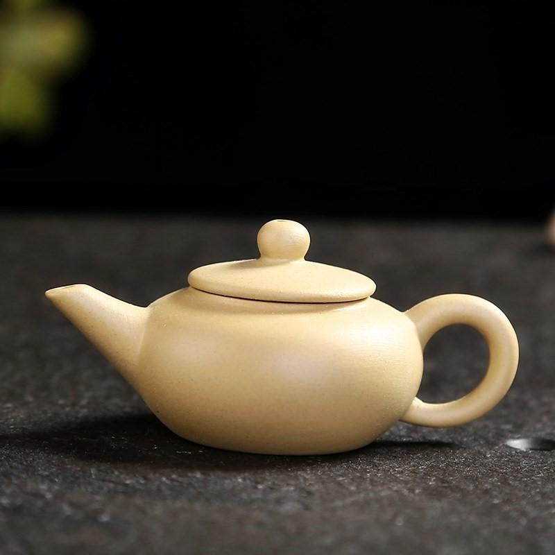 קומקום אצבע מחימר סגול חיית תה סט תה כיס קטן קישוטים אביזרי תה קישוט שולחן תה בוטיק