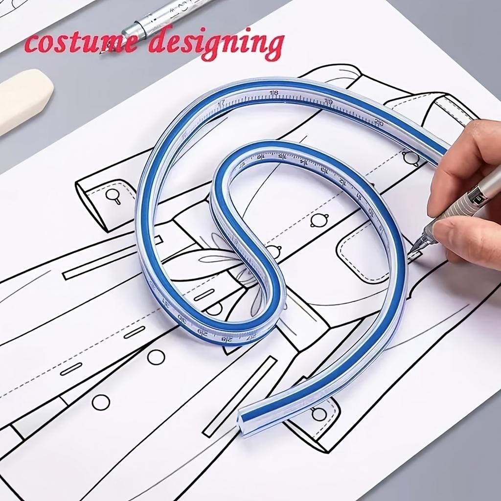 Pattern Drafting Ruler Set - Snake Ruler, Grading Ruler, Scale Ruler, Ruler for Sewing and Tailoring