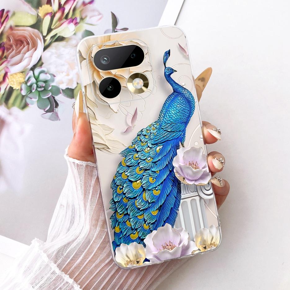 For Realme 16 Pro Plus Case RMX5131 Cute Cat Peacock Painted Cover Soft Slim Phone Case For Realme 16 Pro Realme16 Pro+ 5G Shell