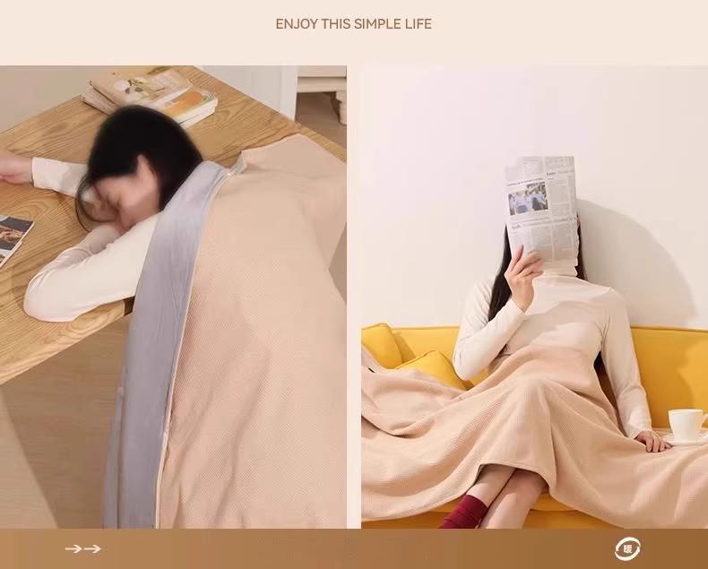 Electric Graphene Heating Shawl Blanket - Washable & Warm for Home, Office, Outdoor Use in Autumn & Winter