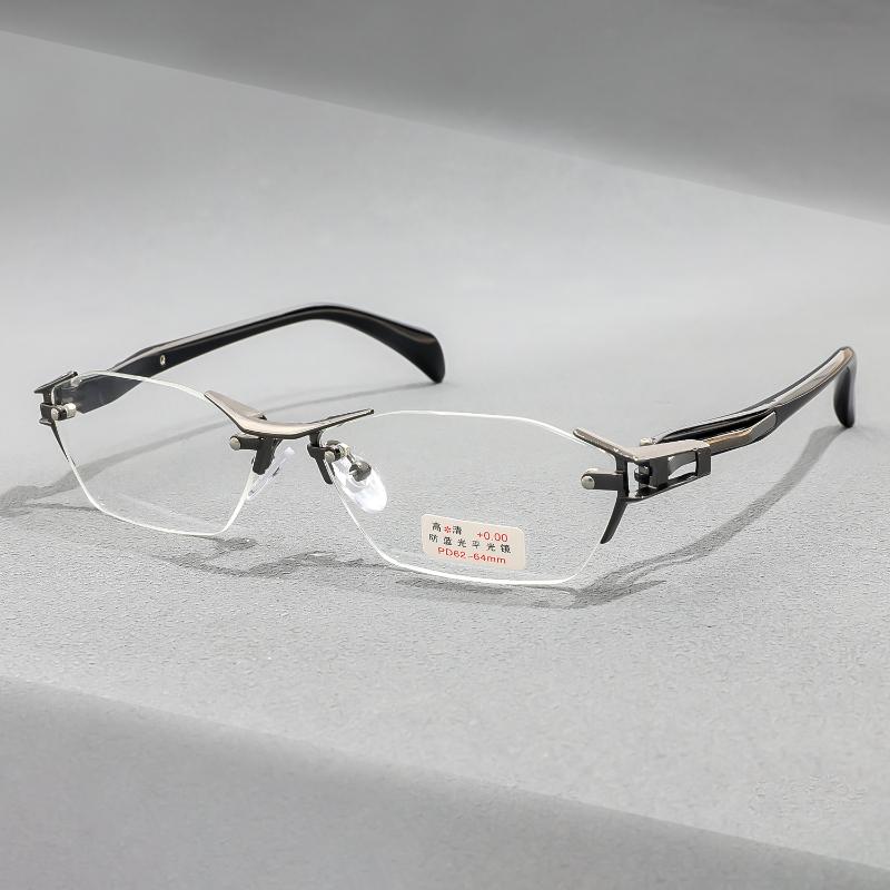 Brand High Definition Presbyopia Glasses Frame Men Women Rimless Prescription Square Eyeglasses Reading Eyeglasses